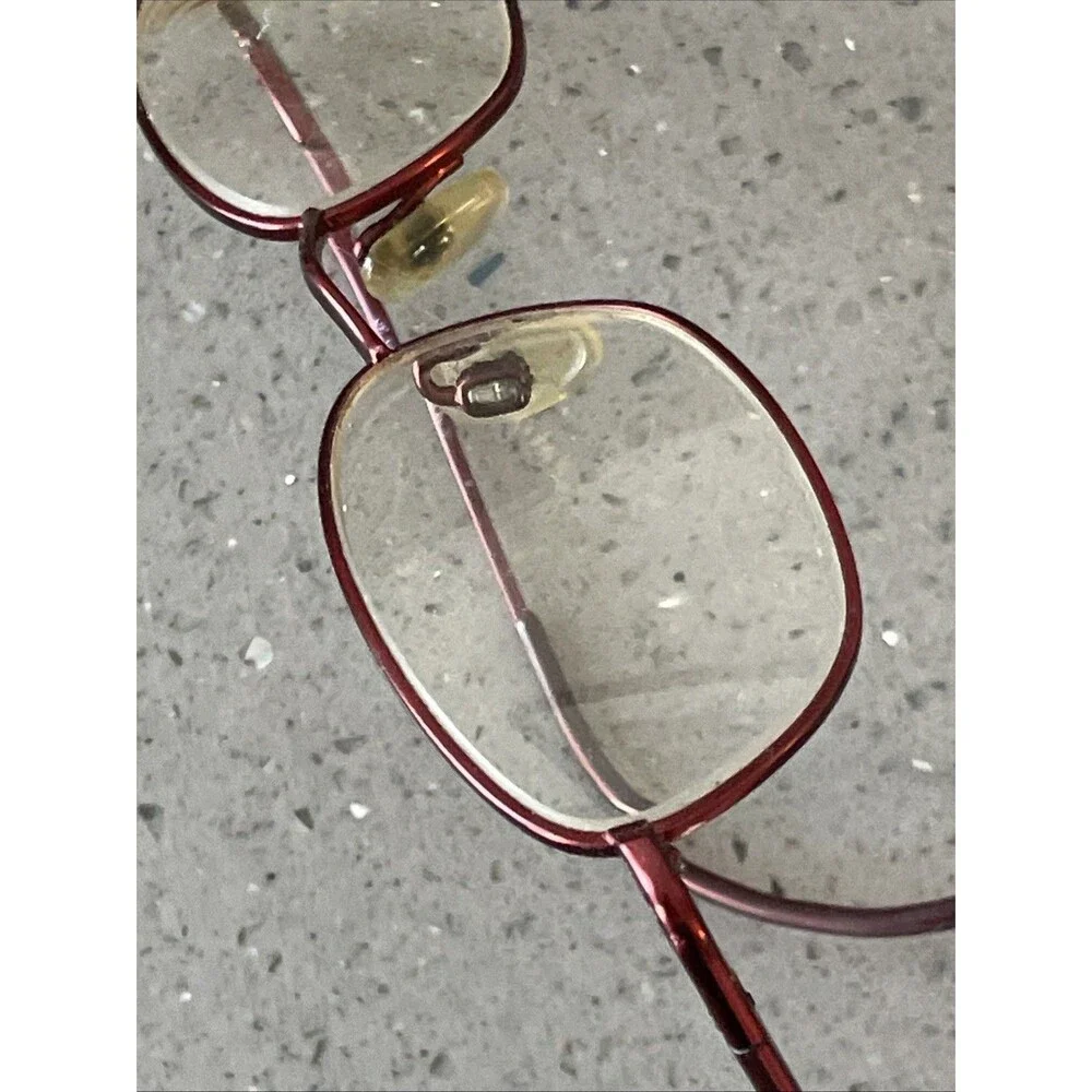 EASYCLIP Eyeglasses Frames ONLY w Sunglasses attachment 49-19-140 red full rim